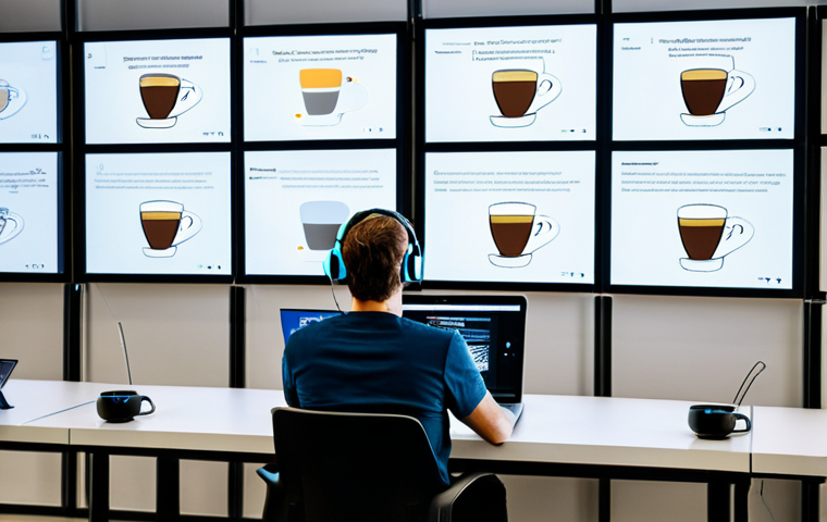 Neuromarketing in Action**

A modern, brightly lit office space. In the foreground, a participant wearing a comfortable headset for EEG measurement smiles slightly while looking at a laptop screen displaying a sleek advertisement for "Dutch Coffee Roasters." In the background, researchers analyze data on large monitors. Everyone is fully clothed. Safe for work, appropriate content, professional, perfect anatomy, natural proportions, high quality. Focus on the advanced technology and the human element of consumer research. The overall feeling should be optimistic and innovative.

**