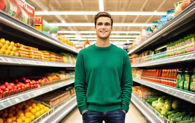 소비자 심리와 소비자 교육의 중요성 - **Prompt: The Discerning Dutch Shopper in a Supermarket**
    A realistic photograph of a young adul...