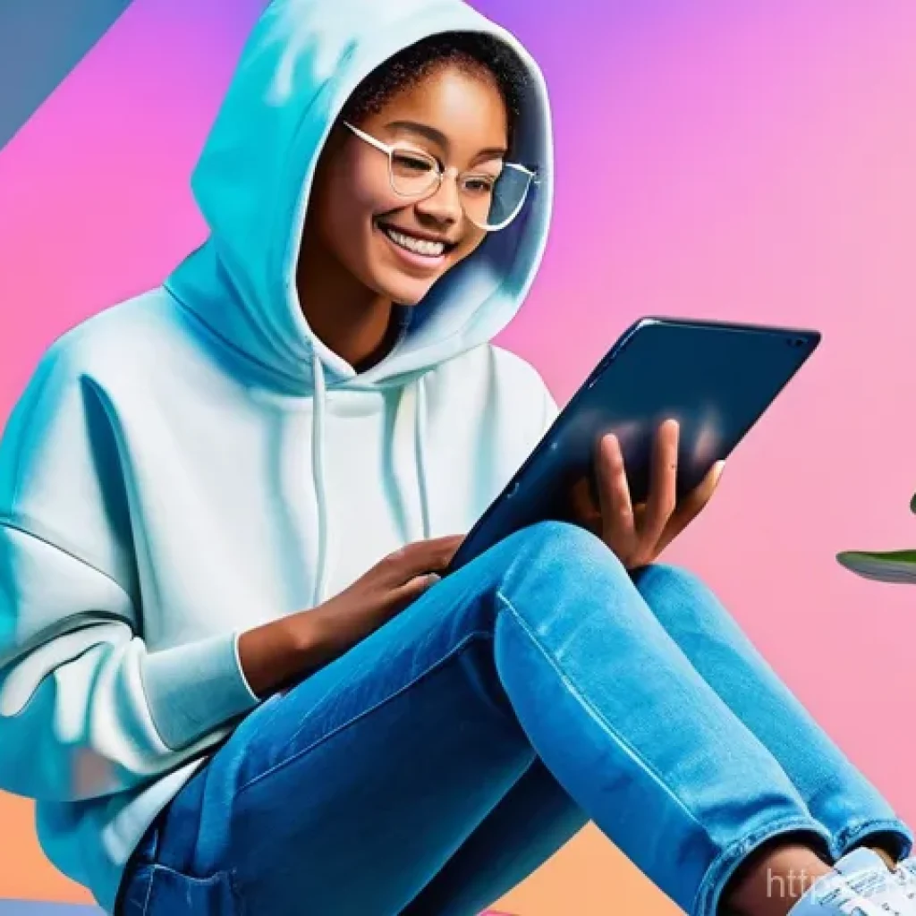 소비자 심리와 개인화 마케팅의 연관성 - **"The Personalized Stream of Information"**
    A vibrant, dynamic illustration depicting a young p...