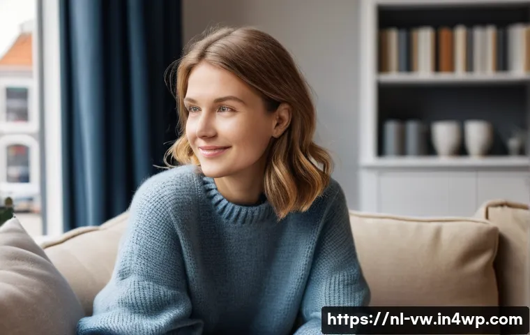 소비자 심리 분석을 활용한 경쟁 우위 확보 - **Prompt:** A cozy and inviting scene in a modern Dutch living room, featuring a young woman (25-30 ...
