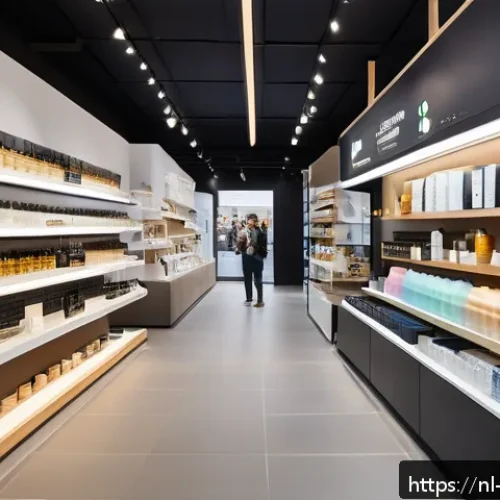 Home 32 소비자 심리와 경험 마케팅의 중요성 - A modern Dutch retail store interior with subtle sensory marketing elements: soft ambient lighting, ...
