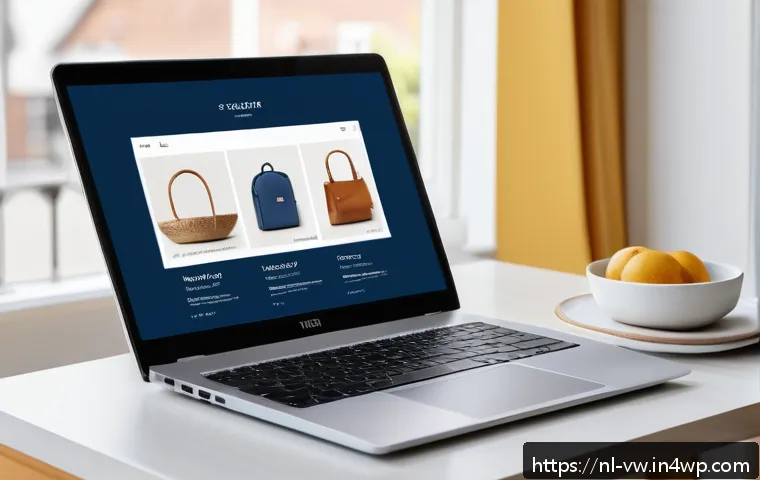 소비자 심리와 기술 발전의 상관관계 - A modern Dutch fashion webshop interface displayed on a sleek laptop screen, showing personalized pr...